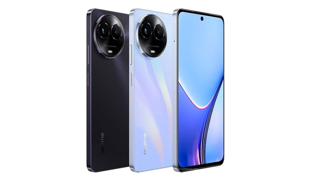 "Realme 12x 5G smartphone featuring sleek design, triple-lens camera system, large display, and 5G connectivity."