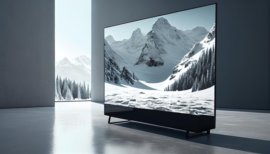 Alt text: A sleek Samsung AI TV displaying stunning visuals with vibrant colors and crisp resolution, showcasing its advanced artificial intelligence features for an immersive viewing experience