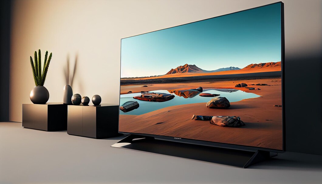 Alt text: A sleek Samsung AI TV displaying stunning visuals with vibrant colors and crisp resolution, showcasing its advanced artificial intelligence features for an immersive viewing experience